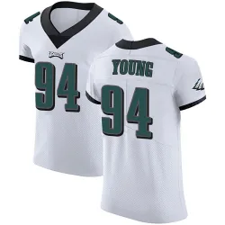 Men's Byron Young Philadelphia Eagles No.94 Elite Vapor Untouchable Jersey - White
