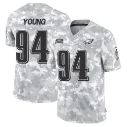 Men's Byron Young Philadelphia Eagles No.94 Limited 2024 Salute to Service Jersey - Arctic Camo