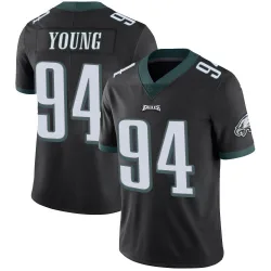 Men's Byron Young Philadelphia Eagles No.94 Limited Alternate Vapor Untouchable Jersey - Black