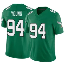 Men's Byron Young Philadelphia Eagles No.94 Limited Kelly Alternate Vapor F.U.S.E. Jersey - Green