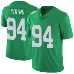 Men's Byron Young Philadelphia Eagles No.94 Limited Vapor Untouchable Jersey - Green