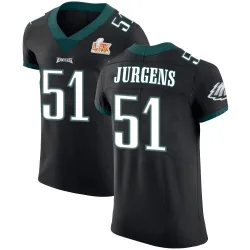 Men's Cam Jurgens Philadelphia Eagles No.51 Elite Alternate Vapor Untouchable Super Bowl LIX Jersey - Black