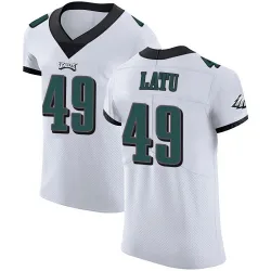 Men's Cameron Latu Philadelphia Eagles No.49 Elite Vapor Untouchable Jersey - White