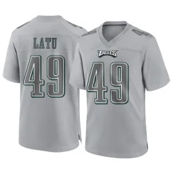 Men's Cameron Latu Philadelphia Eagles No.49 Game Atmosphere Fashion Jersey - Gray