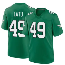 Men's Cameron Latu Philadelphia Eagles No.49 Game Kelly Alternate Jersey - Green