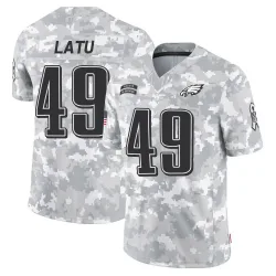 Men's Cameron Latu Philadelphia Eagles No.49 Limited 2024 Salute to Service Jersey - Arctic Camo