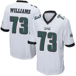 Men's Cameron Williams Philadelphia Eagles No.73 Game Jersey - White