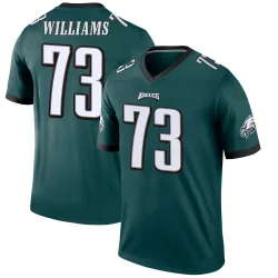 Men's Cameron Williams Philadelphia Eagles No.73 Legend Jersey - Green