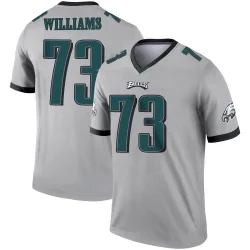Men's Cameron Williams Philadelphia Eagles No.73 Legend Silver Inverted Jersey