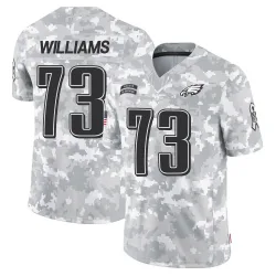 Men's Cameron Williams Philadelphia Eagles No.73 Limited 2024 Salute to Service Jersey - Arctic Camo