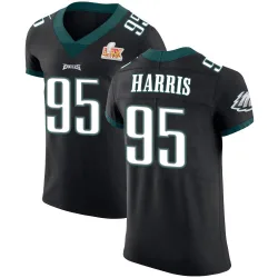 Men's Charles Harris Philadelphia Eagles No.95 Elite Alternate Vapor Untouchable Super Bowl LIX Jersey - Black