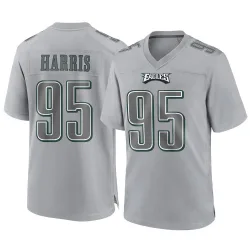 Men's Charles Harris Philadelphia Eagles No.95 Game Atmosphere Fashion Jersey - Gray