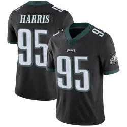 Men's Charles Harris Philadelphia Eagles No.95 Limited Alternate Vapor Untouchable Jersey - Black