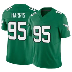 Men's Charles Harris Philadelphia Eagles No.95 Limited Kelly Alternate Vapor F.U.S.E. Jersey - Green