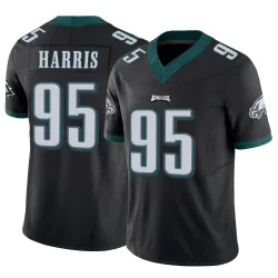 Men's Charles Harris Philadelphia Eagles No.95 Limited Vapor F.U.S.E. Jersey - Black