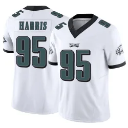 Men's Charles Harris Philadelphia Eagles No.95 Limited Vapor F.U.S.E. Jersey - White