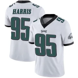 Men's Charles Harris Philadelphia Eagles No.95 Limited Vapor Untouchable Jersey - White