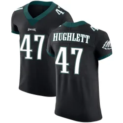 Men's Charley Hughlett Philadelphia Eagles No.47 Elite Alternate Vapor Untouchable Jersey - Black