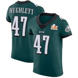 Men's Charley Hughlett Philadelphia Eagles No.47 Elite Midnight Team Color Vapor Untouchable Super Bowl LIX Jersey - Green