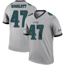 Men's Charley Hughlett Philadelphia Eagles No.47 Legend Silver Inverted Jersey