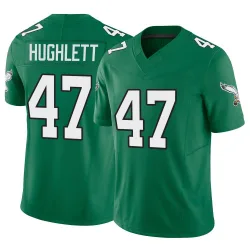 Men's Charley Hughlett Philadelphia Eagles No.47 Limited Kelly Alternate Vapor F.U.S.E. Jersey - Green