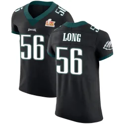 Men's Chris Long Philadelphia Eagles No.56 Elite Alternate Vapor Untouchable Super Bowl LIX Jersey - Black