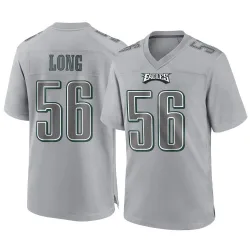Men's Chris Long Philadelphia Eagles No.56 Game Atmosphere Fashion Jersey - Gray
