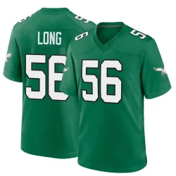 Men's Chris Long Philadelphia Eagles No.56 Game Kelly Alternate Jersey - Green