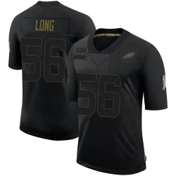 Men's Chris Long Philadelphia Eagles No.56 Limited 2020 Salute To Service Jersey - Black