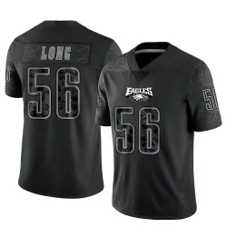 Men's Chris Long Philadelphia Eagles No.56 Limited Reflective Jersey - Black