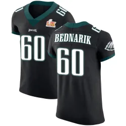 Men's Chuck Bednarik Philadelphia Eagles No.60 Elite Alternate Vapor Untouchable Super Bowl LIX Jersey - Black