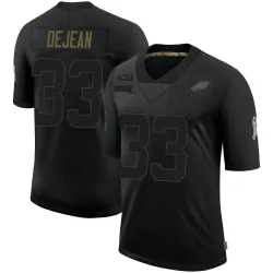Men's Cooper DeJean Philadelphia Eagles No.33 Limited 2020 Salute To Service Jersey - Black