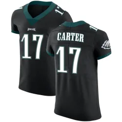 Men's Cris Carter Philadelphia Eagles No.17 Elite Alternate Vapor Untouchable Jersey - Black