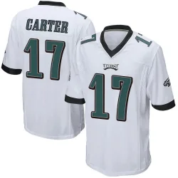 Men's Cris Carter Philadelphia Eagles No.17 Game Jersey - White