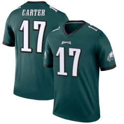 Men's Cris Carter Philadelphia Eagles No.17 Legend Jersey - Green