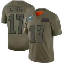 Men's Cris Carter Philadelphia Eagles No.17 Limited 2019 Salute to Service Jersey - Camo