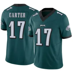 Men's Cris Carter Philadelphia Eagles No.17 Limited Vapor F.U.S.E. Jersey - Green