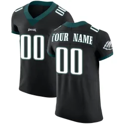Men's Custom Philadelphia Eagles No.00 Elite Alternate Vapor Untouchable Jersey - Black
