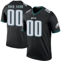 Men's Custom Philadelphia Eagles No.00 Legend Color Rush Jersey - Black
