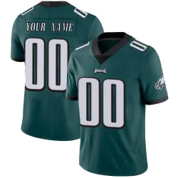 Men's Custom Philadelphia Eagles No.00 Limited Midnight Team Color Vapor Untouchable Jersey - Green