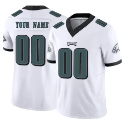 Men's Custom Philadelphia Eagles No.00 Limited Vapor F.U.S.E. Jersey - White