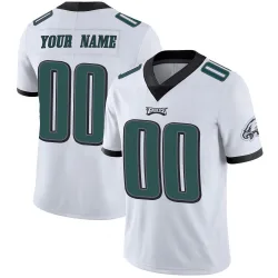 Men's Custom Philadelphia Eagles No.00 Limited Vapor Untouchable Jersey - White