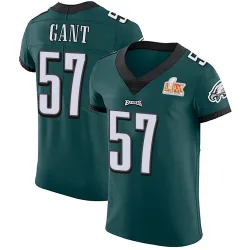 Men's Dallas Gant Philadelphia Eagles No.57 Elite Midnight Team Color Vapor Untouchable Super Bowl LIX Jersey - Green