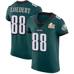 Men's Dallas Goedert Philadelphia Eagles No.88 Elite Midnight Team Color Vapor Untouchable Super Bowl LIX Jersey - Green