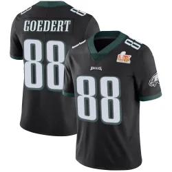 Men's Dallas Goedert Philadelphia Eagles No.88 Limited Alternate Vapor Untouchable Super Bowl LIX Jersey - Black
