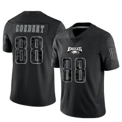 Men's Dallas Goedert Philadelphia Eagles No.88 Limited Reflective Jersey - Black