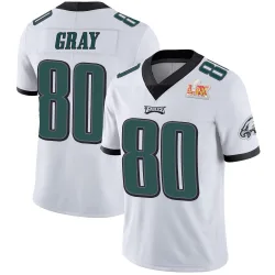 Men's Danny Gray Philadelphia Eagles No.80 Limited Vapor Untouchable Super Bowl LIX Jersey - White