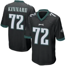 Men's Darian Kinnard Philadelphia Eagles No.72 Game Alternate Jersey - Black