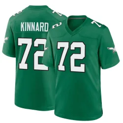Men's Darian Kinnard Philadelphia Eagles No.72 Game Kelly Alternate Jersey - Green