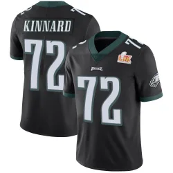 Men's Darian Kinnard Philadelphia Eagles No.72 Limited Alternate Vapor Untouchable Super Bowl LIX Jersey - Black